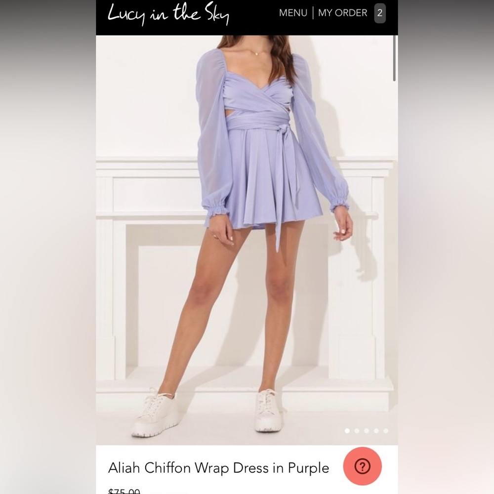Lucy in the sky purple chiffon dress